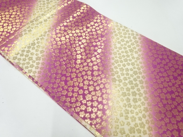 梅模様織出し丸帯